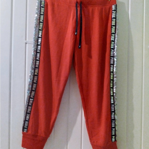 VS PINK bling outfit set-large hoodie X-large joggers NWOT - Picture 8 of 9